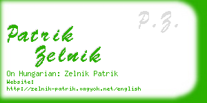 patrik zelnik business card